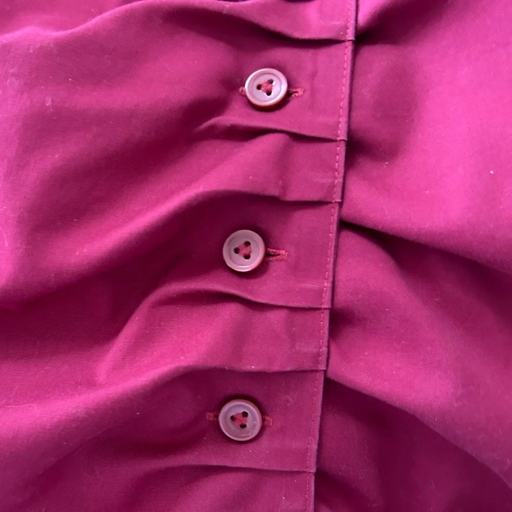 NWOT FoxCroft Ruched No Iron Shirt, 14 W